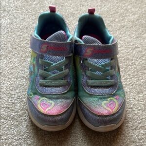 Skechers Blue and Pink Sneakers with Mesh Design
